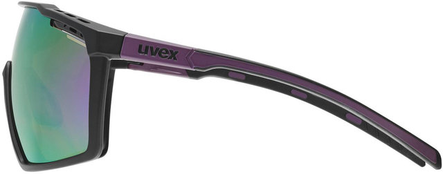 uvex Lunettes de Sport mtn perform - black-purple mat/mirror purple