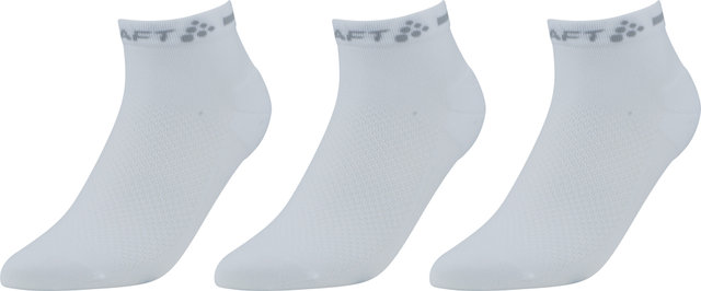 Craft Chaussettes Core Dry Mid - paquet de 3 - blanc/40-42