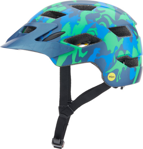 Sidetrack Youth MIPS Kinderhelm - matte blue-camosaurus/50 - 57 cm