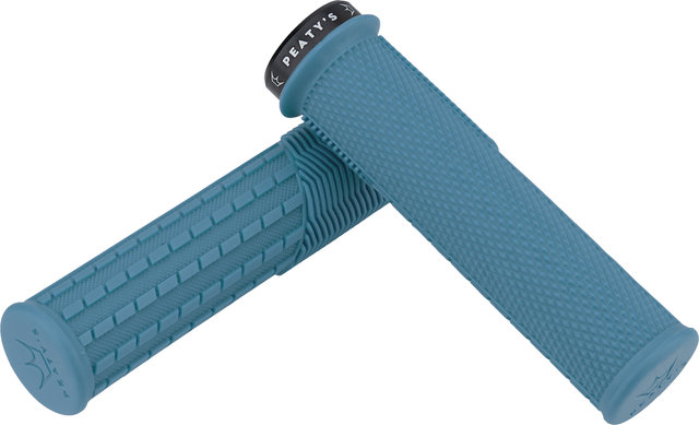 Peaty's Monarch Grips Knurl Lock-On Handlebar Grips - turquoise/thin