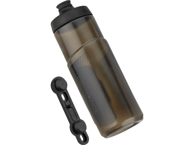 Bidón TWIST 600 ml con sistema de sujeción bike base - negro-transparente/600 ml