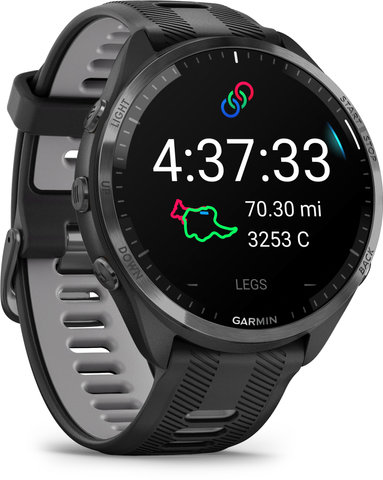 Garmin Forerunner 965 GPS Lauf- und Triathlon-Smartwatch - schwarz-carbongrau-schwarz-hellgrau/universal