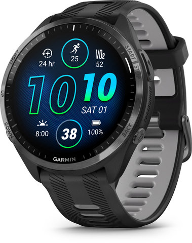 Garmin Forerunner 965 GPS Running & Triathlon Smartwatch - black-carbon grey-black-light grey/universal