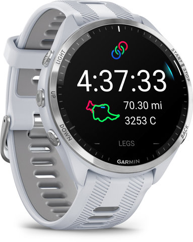 Garmin Forerunner 965 GPS Lauf- und Triathlon-Smartwatch - steinweiß-titanium-steinweiß-hellgrau/universal