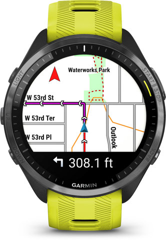 Garmin Forerunner 965 GPS Lauf- und Triathlon-Smartwatch - schwarz-carbongrau-zitronengelb-schwarz/universal