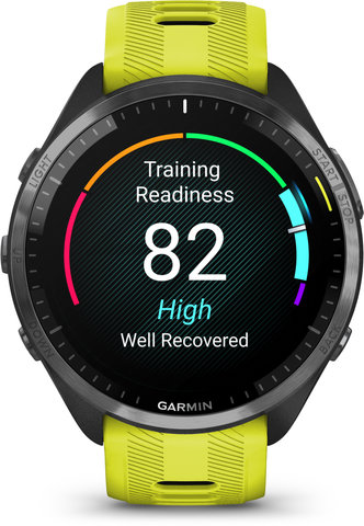 Garmin Forerunner 965 GPS Lauf- und Triathlon-Smartwatch - schwarz-carbongrau-zitronengelb-schwarz/universal