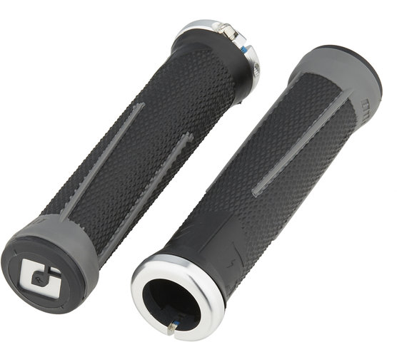 ODI Poignées AG-1 MTB Lock-On - black-grey-silver/135 mm