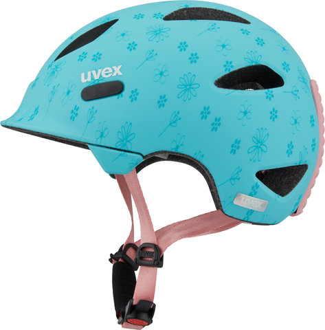 oyo style Kids Helmet - flowers cyan matt/50 - 54 cm