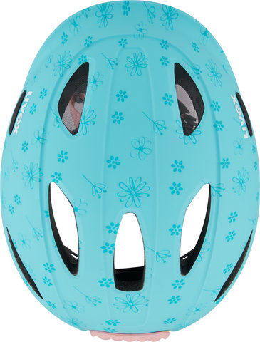oyo style Kids Helmet - flowers cyan matt/50 - 54 cm