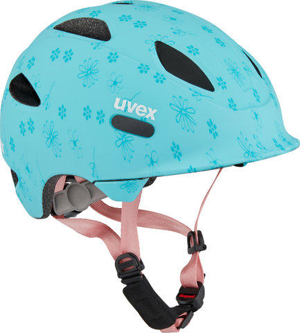 oyo style Kids Helmet - flowers cyan matt/50 - 54 cm