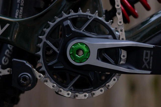 OAK Components Crank Ejecter Cap Set para SRAM DUB & OAK Bielas - verde