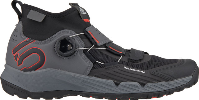 Five Ten Trailcross Pro Clip-In MTB Schuhe - grey five-core black-red/42