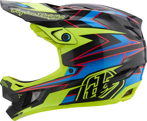 Troy Lee Designs Casco D4 Carbon MIPS - volt black-flo yellow/55 - 56 cm