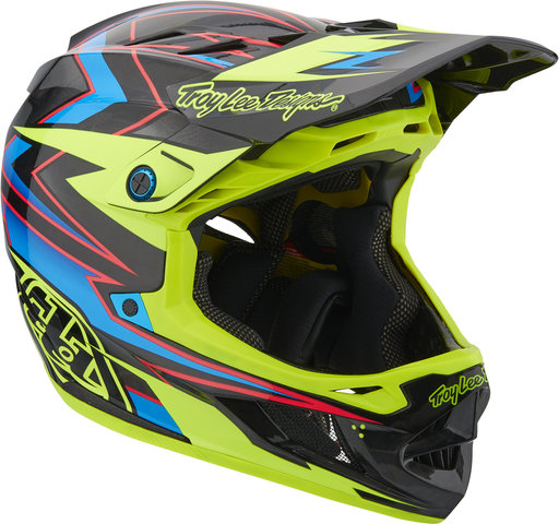 D4 Carbon MIPS Helm - volt black-flo yellow/55 - 56 cm