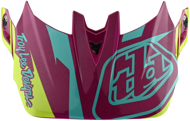 Troy Lee Designs Spare Visor for D4 Composite MIPS Helmets - slash purple-yellow/universal