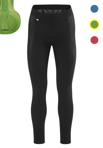 GONSO Pantalón térmico SITIVO para damas - black-bright green | 34 | XS