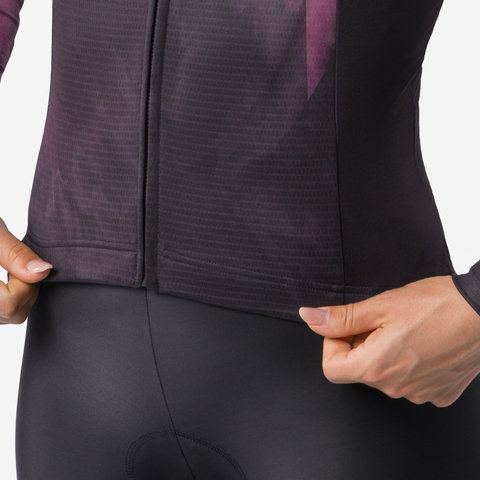 Castelli Prismatic Thermal L/S Women's Jersey - black deep bordeaux | S