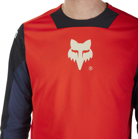 Fox Head Youth Defend Elevated L/S Jersey - fluorescent red/M