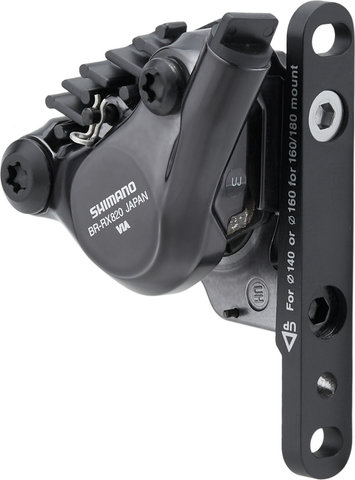 Shimano Pinza de frenos GRX BR-RX820 con pastillas de resina - negro/Rueda delantera/ninguno