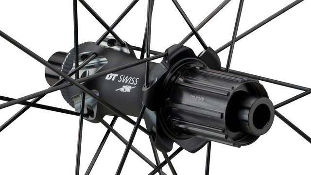 DT Swiss Set de Roues en Carbone CRC 1100 SPLINE 38 Disc CL 28" Tubular - noir/142 mm/100 mm/28"/Shimano Route/100 mm/100 mm/142 mm/SRAM XDR
