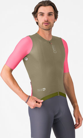 Castelli Corretto S/S Trikot - elmwood rosa giro white | S