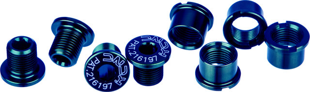 KCNC Kettenblattschraubenset MTB M8 lang - blau/universal