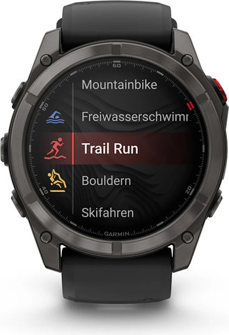 Garmin Fenix 8 Pro – 51 mm AMOLED Sapphire Titanium GPS multisport smartwatch - black-carbon gray