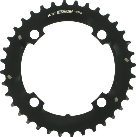 Truvativ Plato X0 / X9 / X7 / X5 MTB 4 brazos, círculo de agujeros de 104 mm - negro/36 dientes