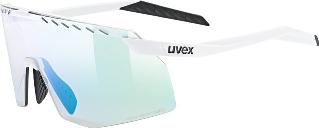 uvex uvex pace stage V lunettes de sport - white mat/mirror green