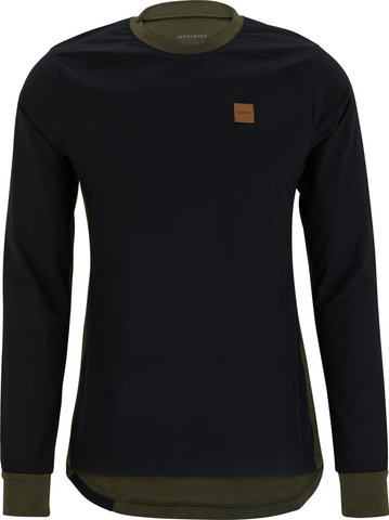 Giro Roust LS Wind Jersey - black-trail green/M