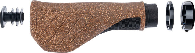 CONTEC Merge Trekking Ergo Kork Lenkergriffe für Drehgriffschalter - braun-schwarz | 140 mm / 96 mm | one size