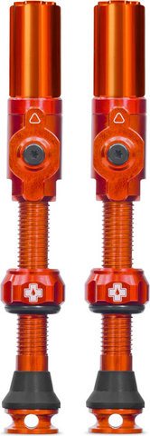 Muc-Off Tubeless Valves Big Bore Hybrid - orange/Schrader Valve (AV)/45 mm