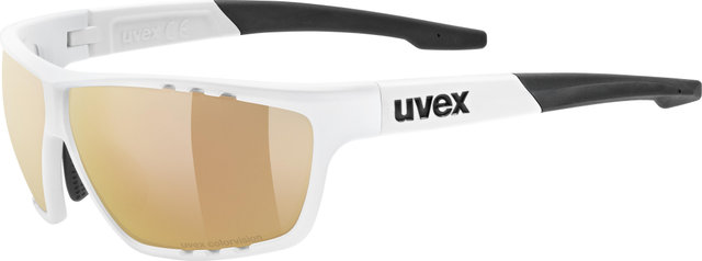 uvex sportstyle 706 CV V colorvision variomatic sports glasses - white matte/litemirror red