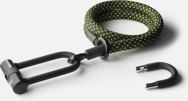 tex-lock eyelet Kettenschloss + U/X-lock Mini-Bügelschloss - stardust/120 cm