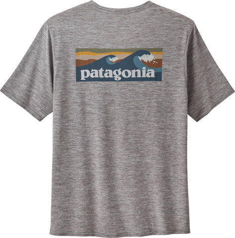 Patagonia Capilene Cool Daily Graphic Water T-Shirt - boardshort logo abalone blue-feather grey/M
