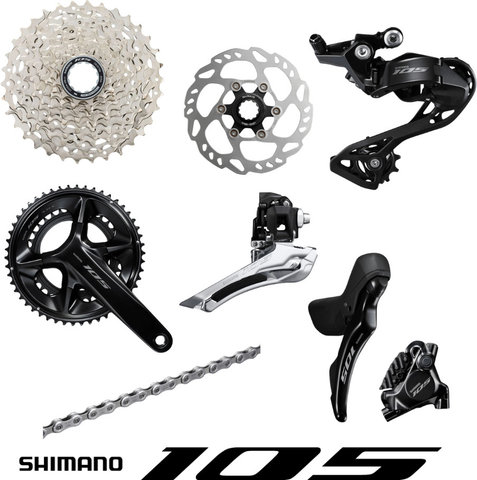 Shimano 105 R7100 Group 2x12 - black | 175,0 mm | 11-34 | 36-52