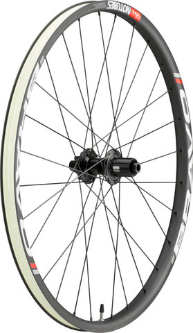 NoTubes Juego de ruedas ZTR Bravo Team Disc 6 agujeros 27,5" Carbon - black-white/142 mm/100 mm/27,5" (650B)/100 mm/Shimano MTB/100 mm/142 mm/Non Boost/Non Boost/Shimano MTB