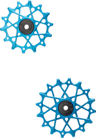 Garbaruk Juego de poleas de cambio de 14 + 16 dientes para SRAM Eagle Transmiss - blue | 14 dientes (polea guía), 16 dientes (polea tensora)