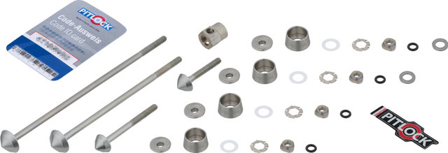 Pitlock Set de seguridad 03/LH ruedas delantera + trasera + luces/soporte - plata