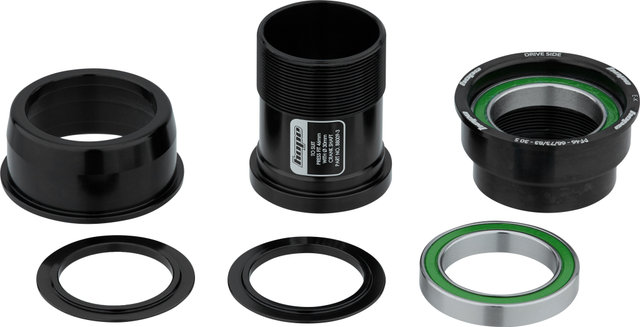 Hope Edelstahl Pressfit Innenlager 46 x 30 mm - black/Pressfit (68/73 mm) short