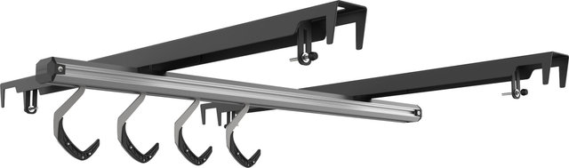 Stashed Products Soporte para estante de bicicleta SpaceRail 4x - negro-plata