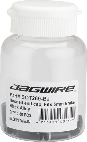Jagwire Tapas de extremos para fundas de frenos Hooded - 30 piezas - black