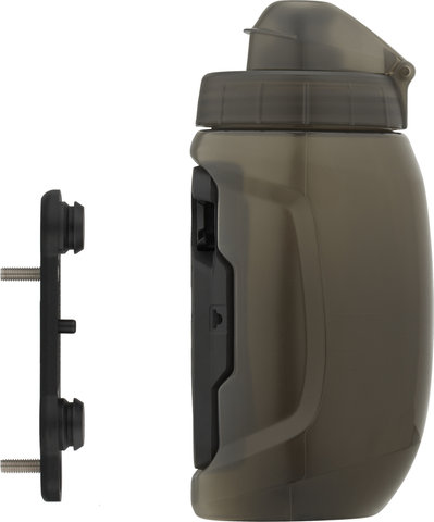 FIDLOCK TWIST bike base Flaschenhaltesystem Trinkflasche 450 ml - transparent-schwarz/450 ml