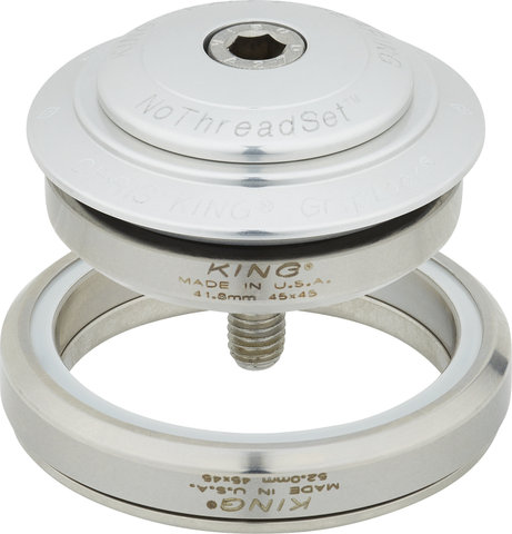 Chris King DropSet 5 IS42/28,6 - IS52/40 GripLock Steuersatz - silver/1 1/8" - 1,5" tapered/IS42/28,6 - IS52/40