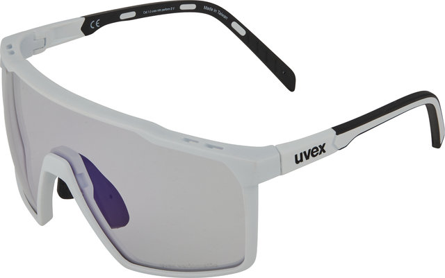uvex Lunettes de Sport mtn perform S V - white mat/litemirror blue