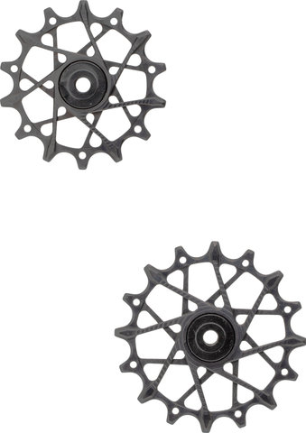 Garbaruk Juego de Poleas 14 + 16 Dientes para Shimano de 12 Velocidades - black | 14 dientes (polea guía), 16 dientes (polea tensora)