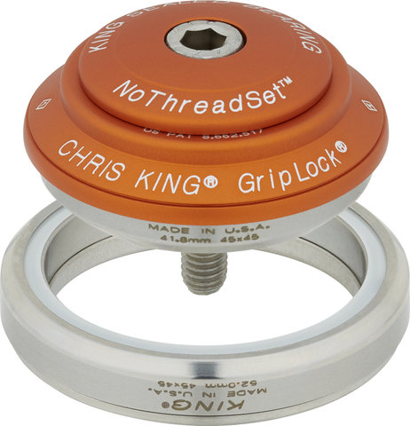 Chris King DropSet 2 IS42/28.6 - IS52/40 GripLock Headset - matte mango/1 1/8" - 1,5" tapered/IS42/28,6 - IS52/40