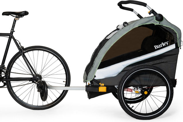 Burley Remolque para niños D'Lite X Double - sage green-grau | 20"