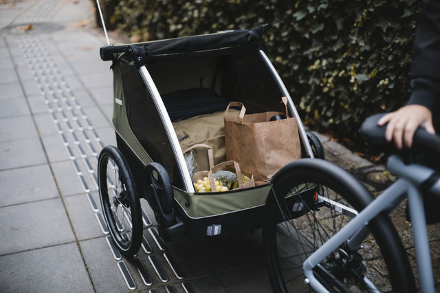 Thule Remolque para niños Courier - vintage green | 20"