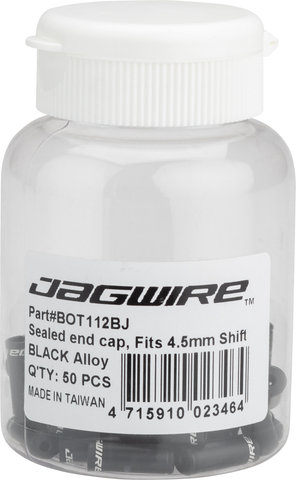 Jagwire Aluminium End Caps for Shift Cable Housing - 50 pieces - black